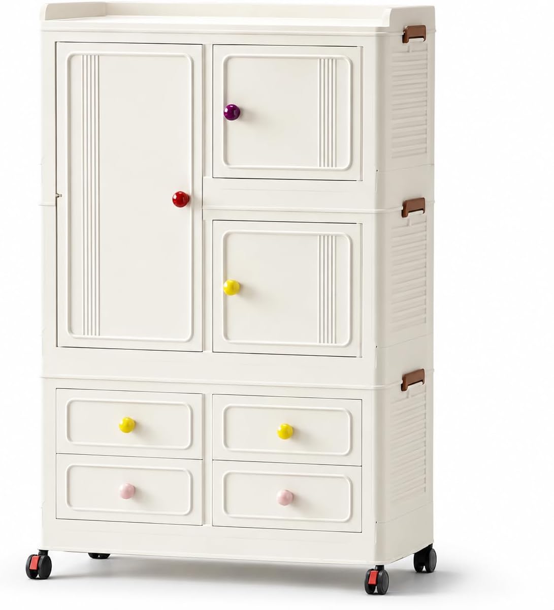 Office Storage Cabinet - Foldable Storage Cabinet with Locking Wheels