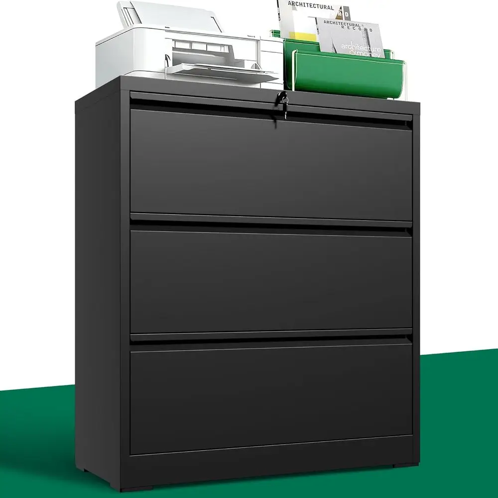 File Cabinet Lateral - Lateral File Cabinet with Metal Construction,