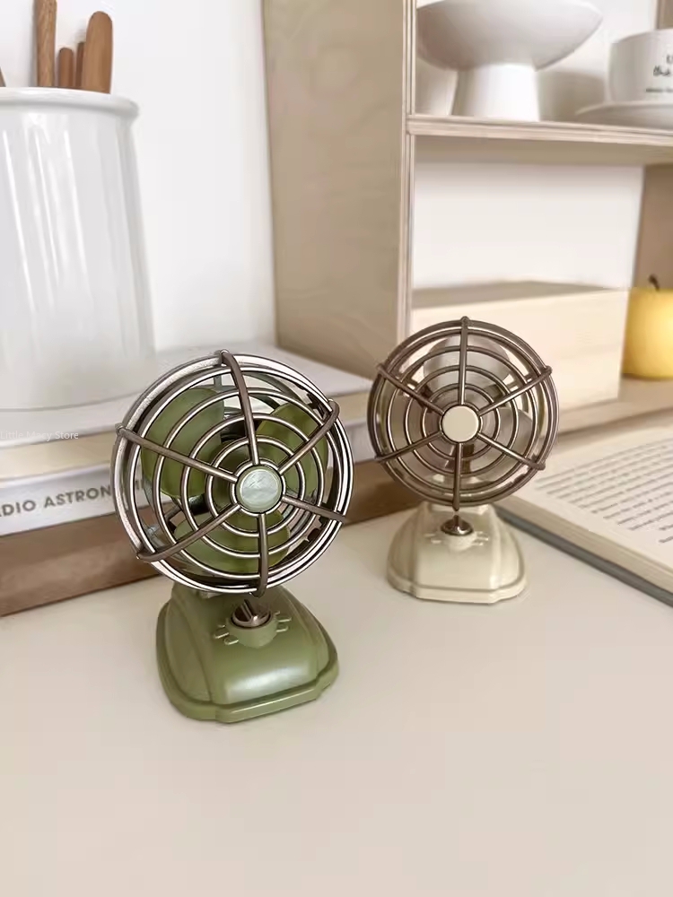 Office Furniture Equipment - Retro Desktop Small Fan USB Charging