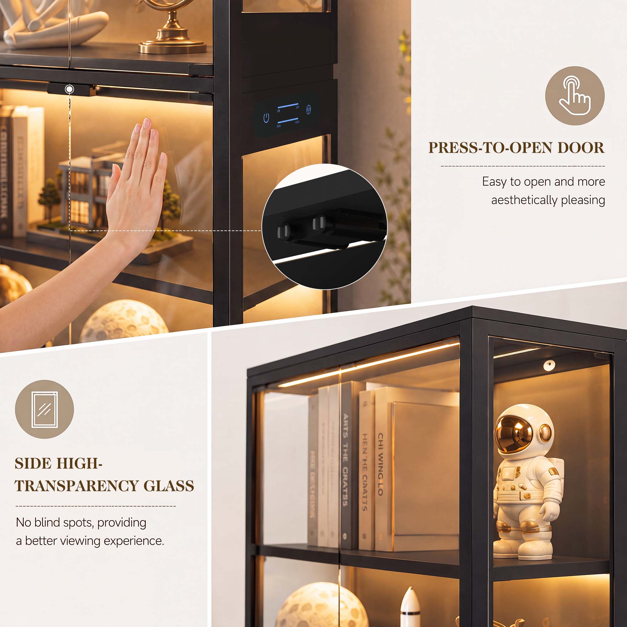 TCGBKAF 5‑Tier Display Cabinet - Office Storage Cabinet recension och pris