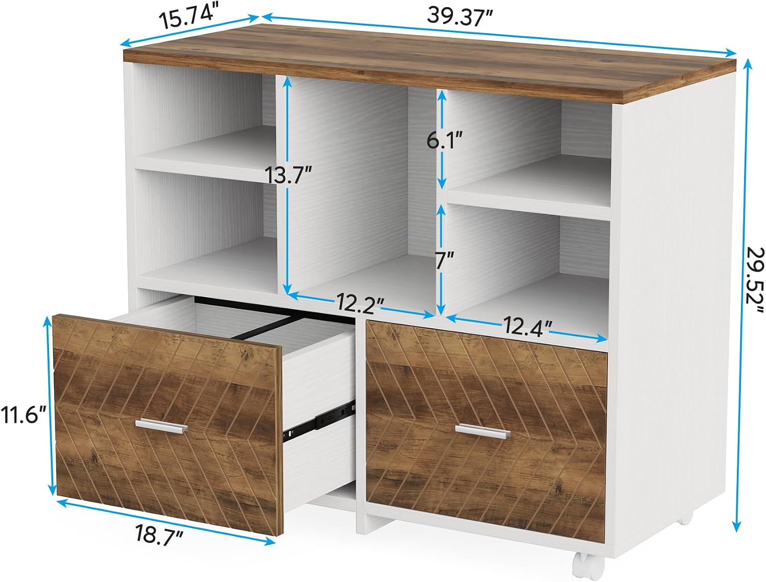 2-Drawer Wood File Cabinet, Mo - File Cabinet Lateral recension och pris
