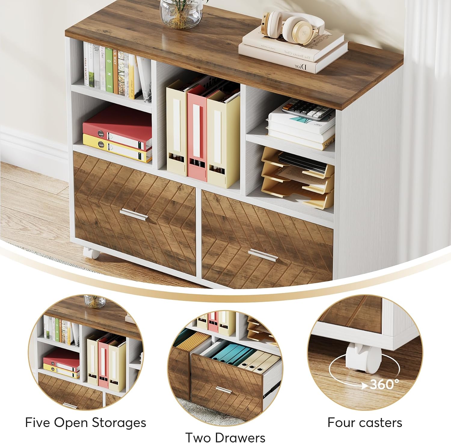 2-Drawer Wood File Cabinet, Mo - File Cabinet Lateral recension och pris