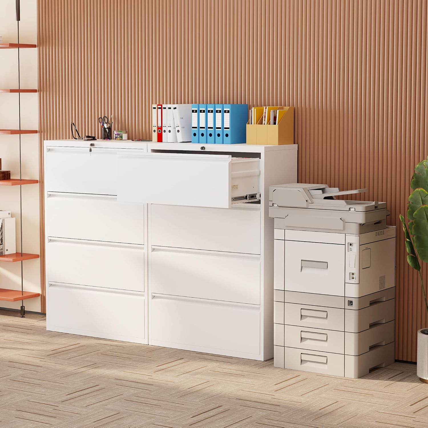 White 4-Drawer Lateral File Ca - File Cabinet Lateral recension och pris