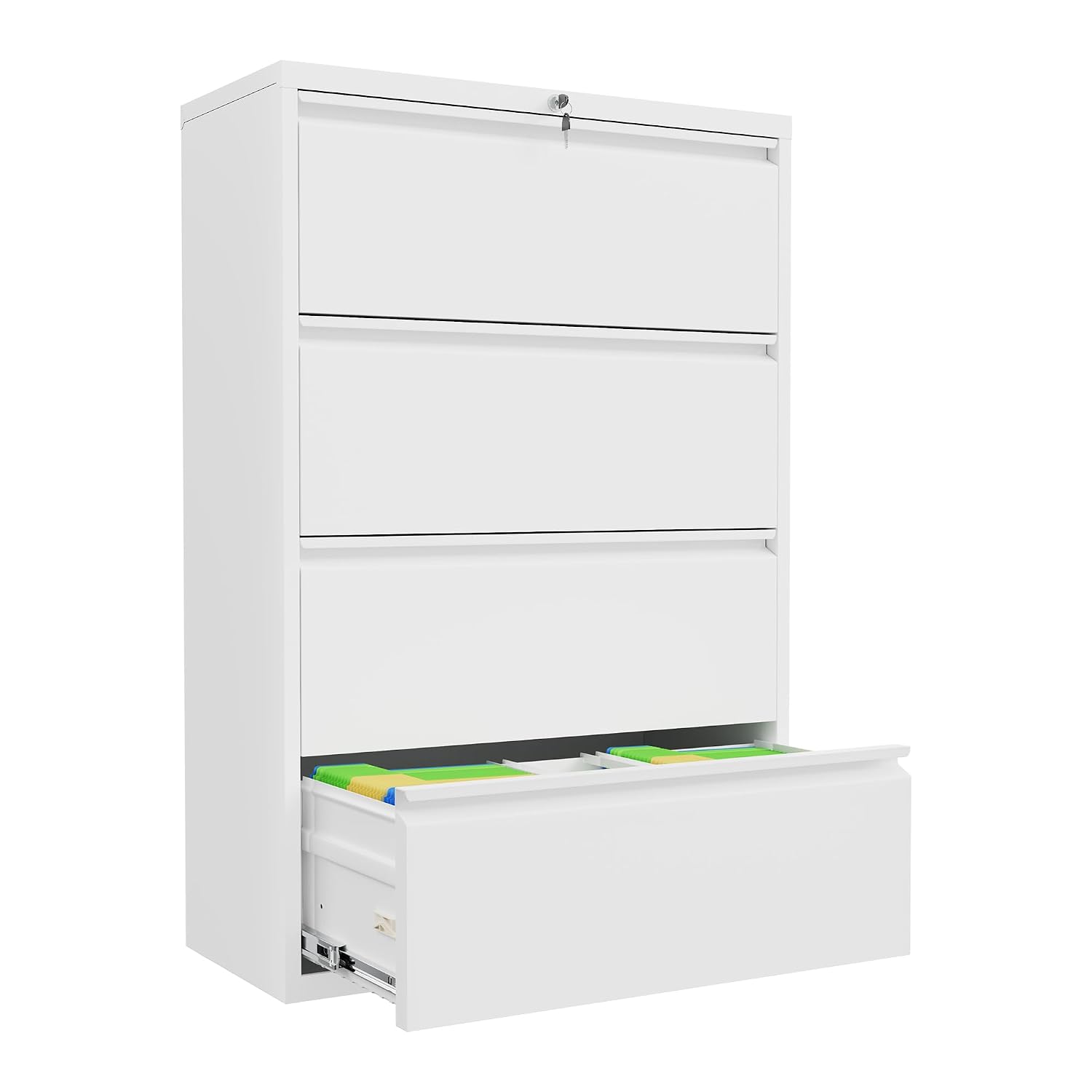 White 4-Drawer Lateral File Ca - File Cabinet Lateral recension och pris