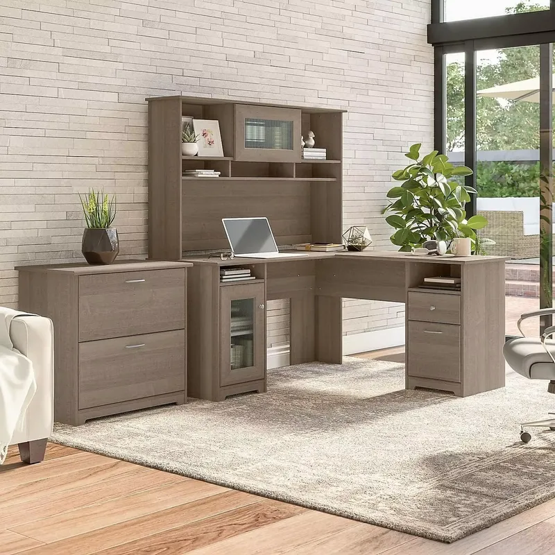 USA Stock L Shaped Home Office - File Cabinet Lateral recension och pris