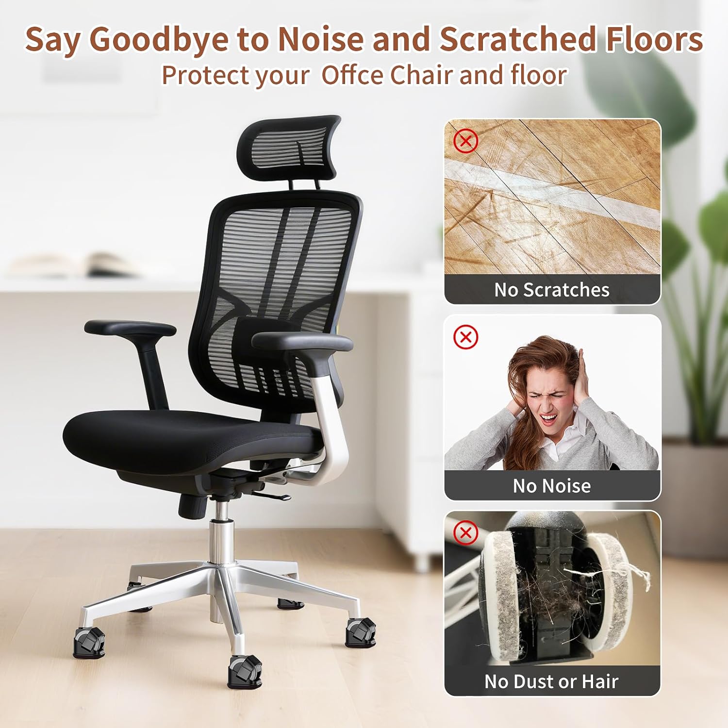 5PCS Chair Leg Protectors Offi - Office Furniture Equipment recension och pris