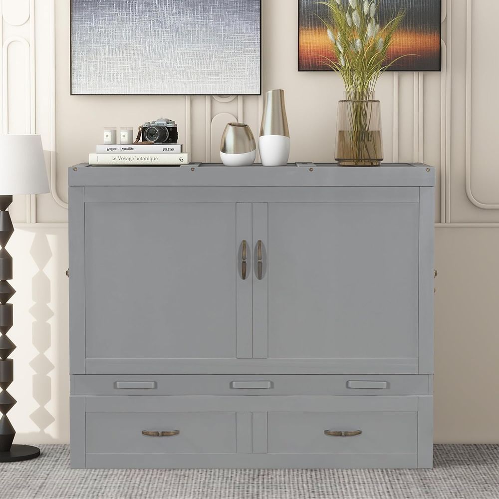 Full Size Murphy Bed Wall Bed, - Office Storage Cabinet recension och pris