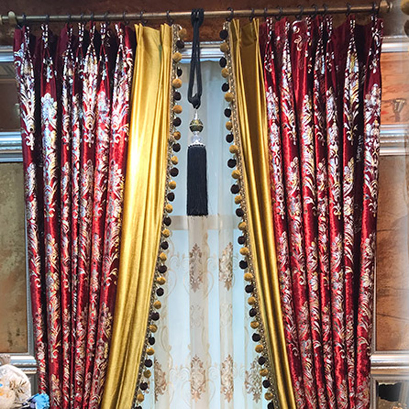 Red Velvet Curtain for Living  - Office Furniture Hong Kong recension och pris