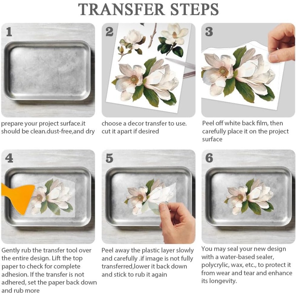 3pcs/Set Rose Rub on Transfers - Office Furniture Equipment recension och pris