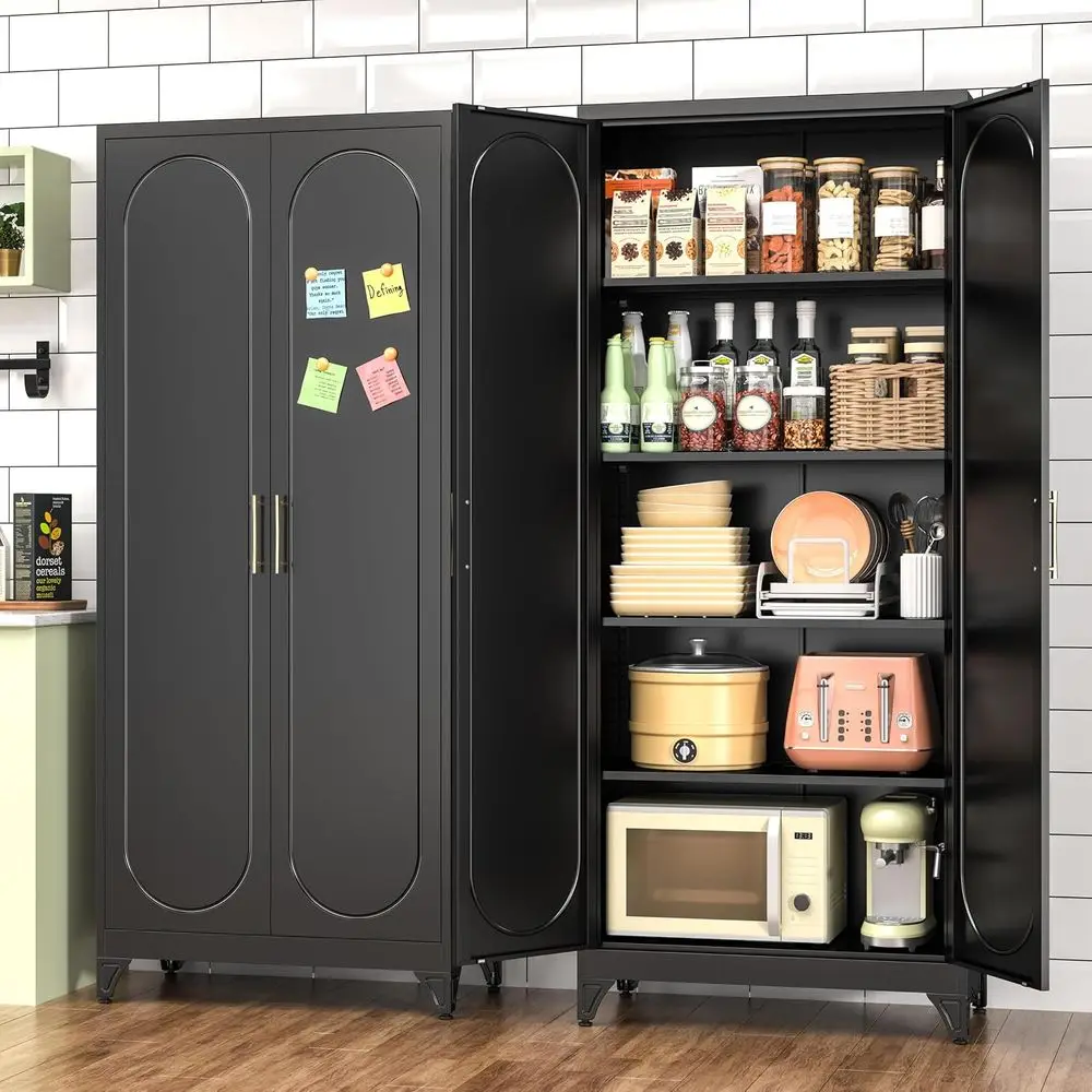 75 Tall Metal Kitchen Pantry C - Office Storage Cabinet recension och pris