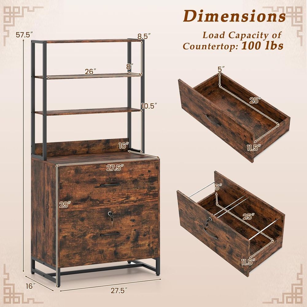 Industrial Style Lateral File  - File Cabinet Lateral recension och pris