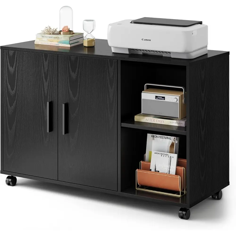 Black Office Storage Cabinet w - File Cabinet Lateral recension och pris