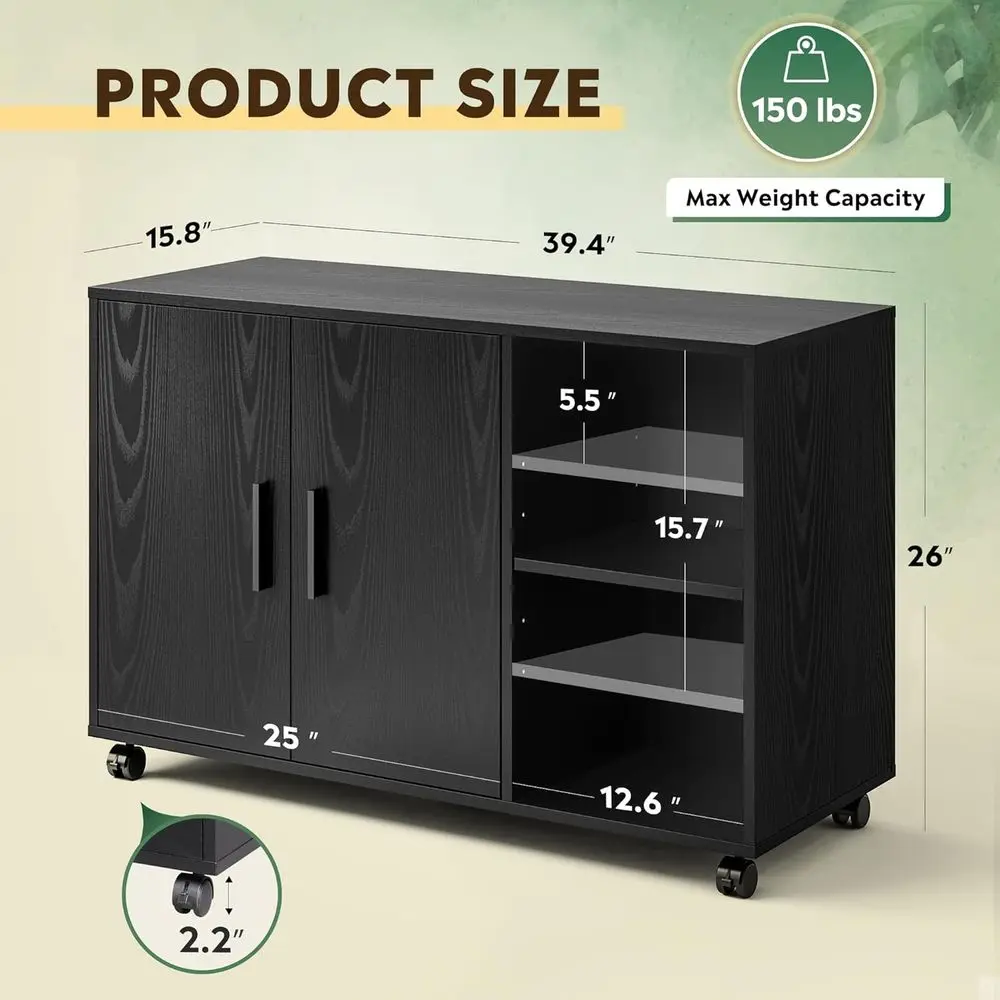 Black Office Storage Cabinet w - File Cabinet Lateral recension och pris