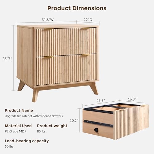 2 Drawer File Cabinet, 31.8